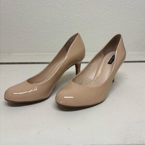 Alex Marie Beige Patent Leather Heels